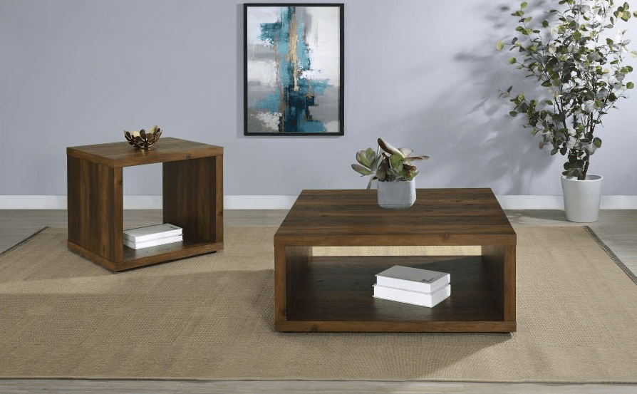 Frisco Square Engineered Wood Coffee Table Dark Pine