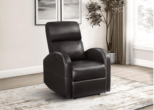 Grant Faux Leather Power Recliner Chair - Brown