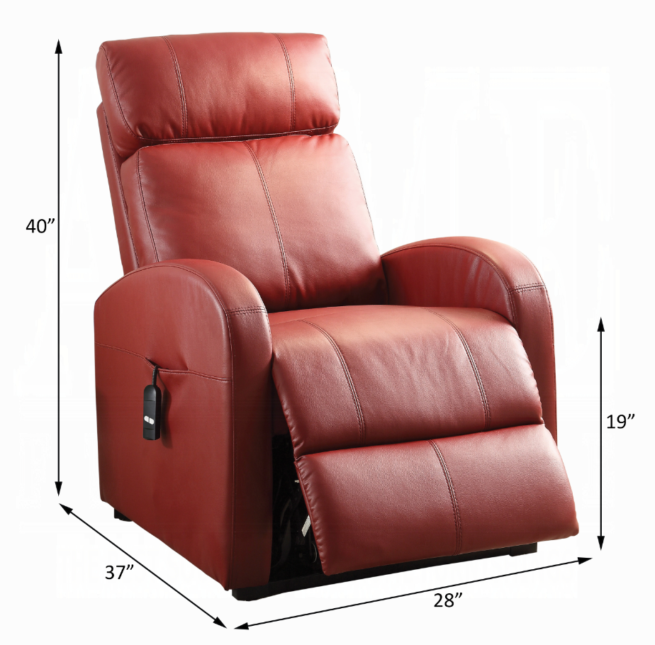 Ricardo Power Motion Recliner W/Lift - Red