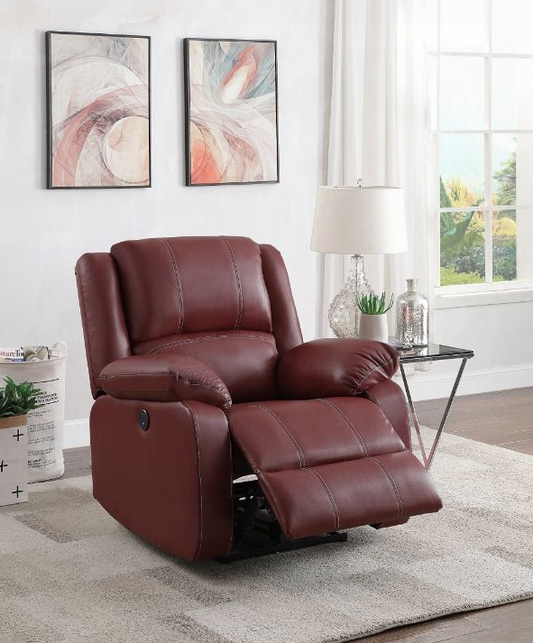 ACME Zuriel Power Motion Recliner with USB - Red