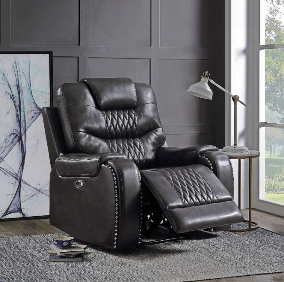 Acme Braylon Power Recliner - Dark Gray