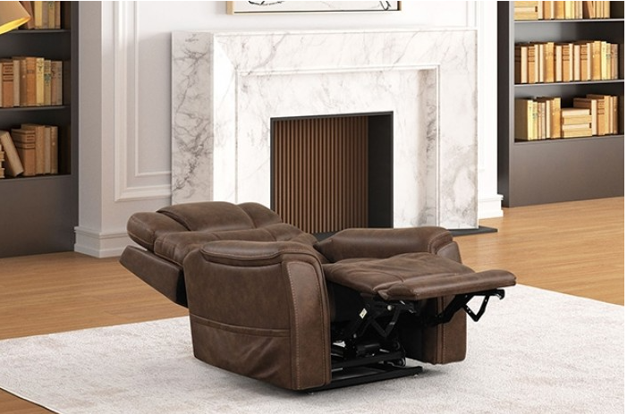 Guinevra Transitional Power Lift Recliner with Massage & Heat - Walnut