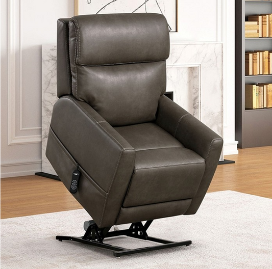 Barnabas Power Lift Recliner with Heat & Massage - Gray