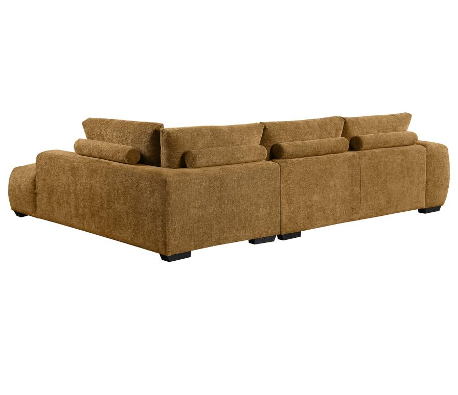 Camacho Upholstered Chaise Sectional Sofa, Amber