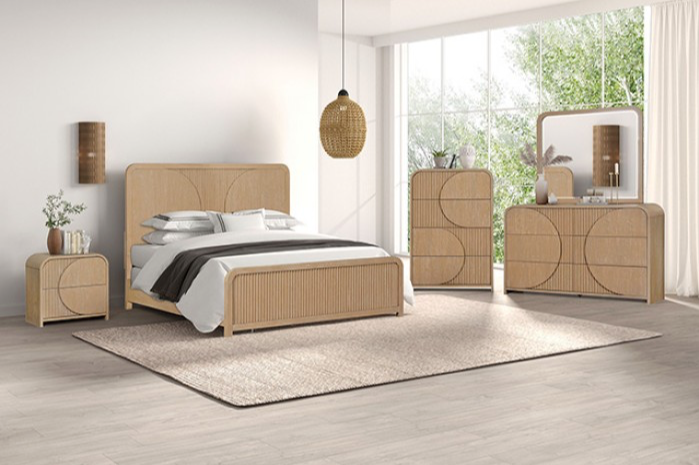 Tangentry Modern 6-Drawer Dresser, Natural