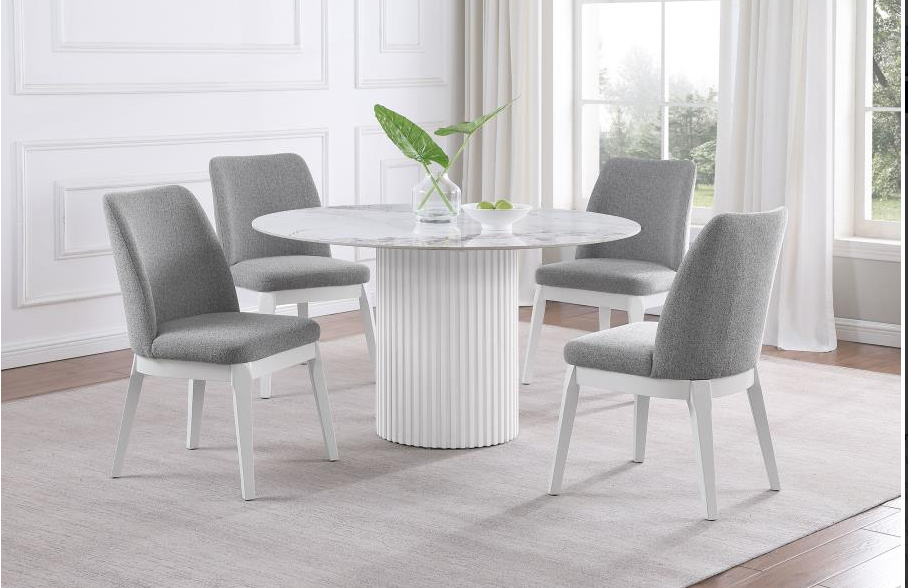 Arcadia Modern 5-Piece Sintered Stone Dining Set