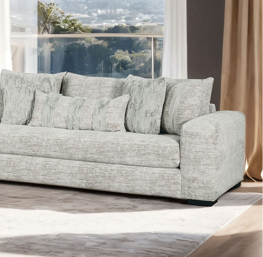 Summerset Transitional Chenille Track Arm Sofa, Gray