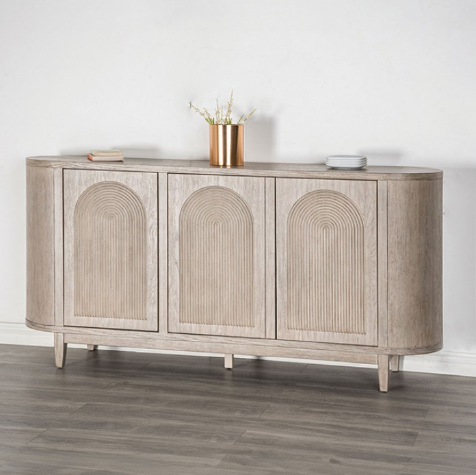 Sterling West Modern Farmhouse Dining Server in White Oak