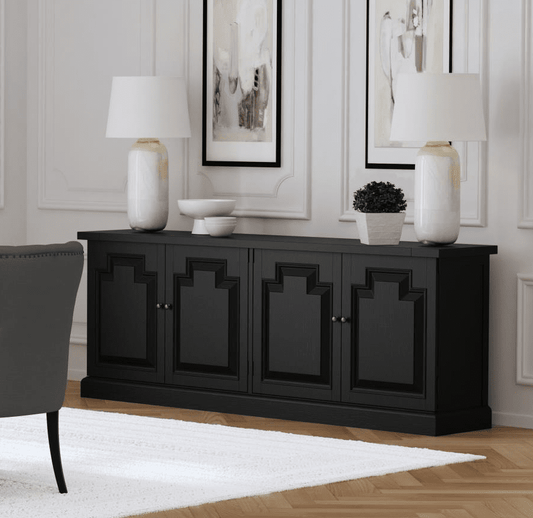 Florence 4-door Sideboard - Distressed Black