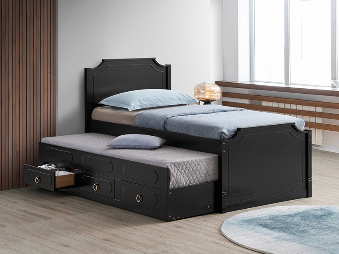 Layla Contemporary Twin Daybed & Trundle Set with Storage