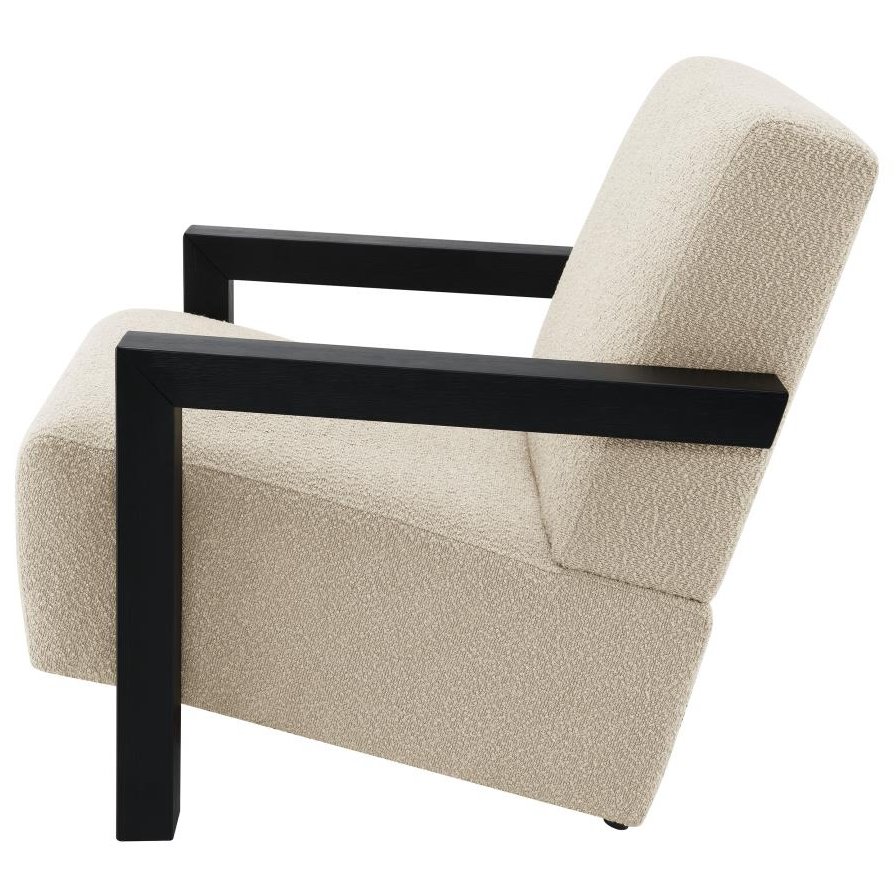 Fitzroy Boucle Upholstered Accent Arm Chair Latte