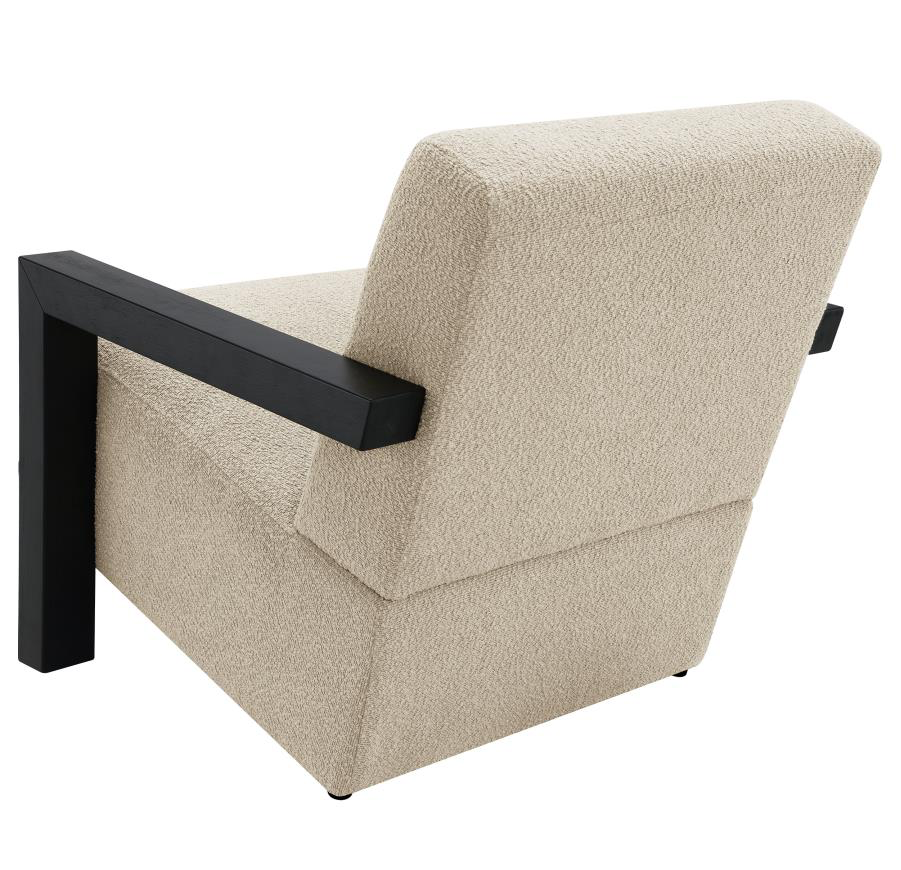 Fitzroy Boucle Upholstered Accent Arm Chair Latte