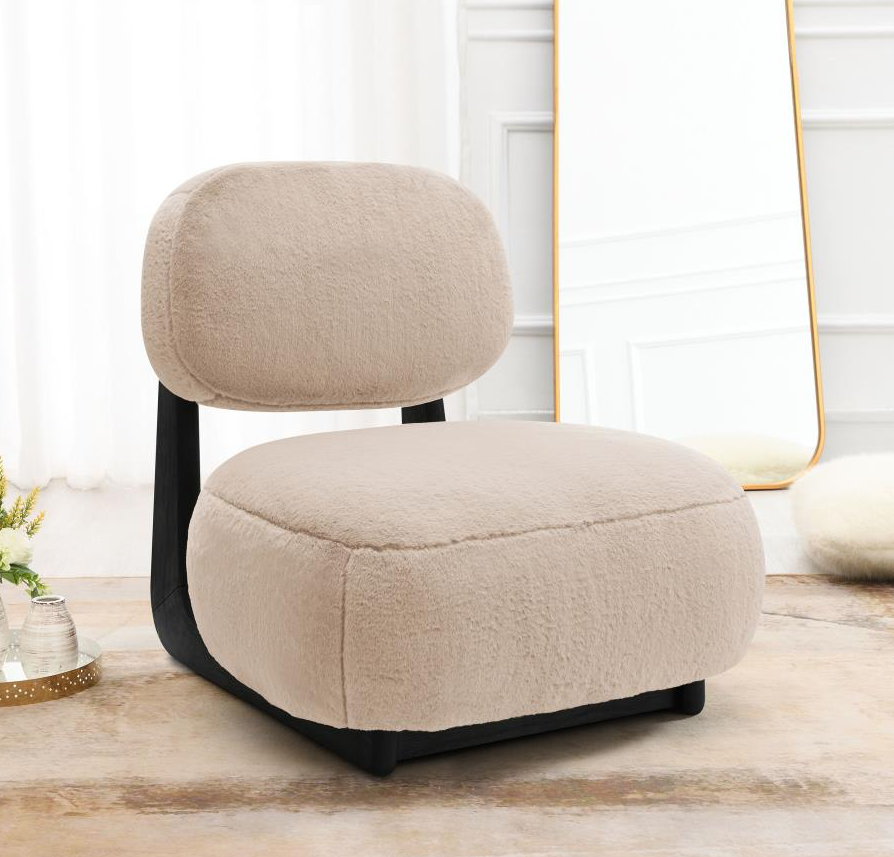 Duffie Upholstered Armless Accent Chair Camel