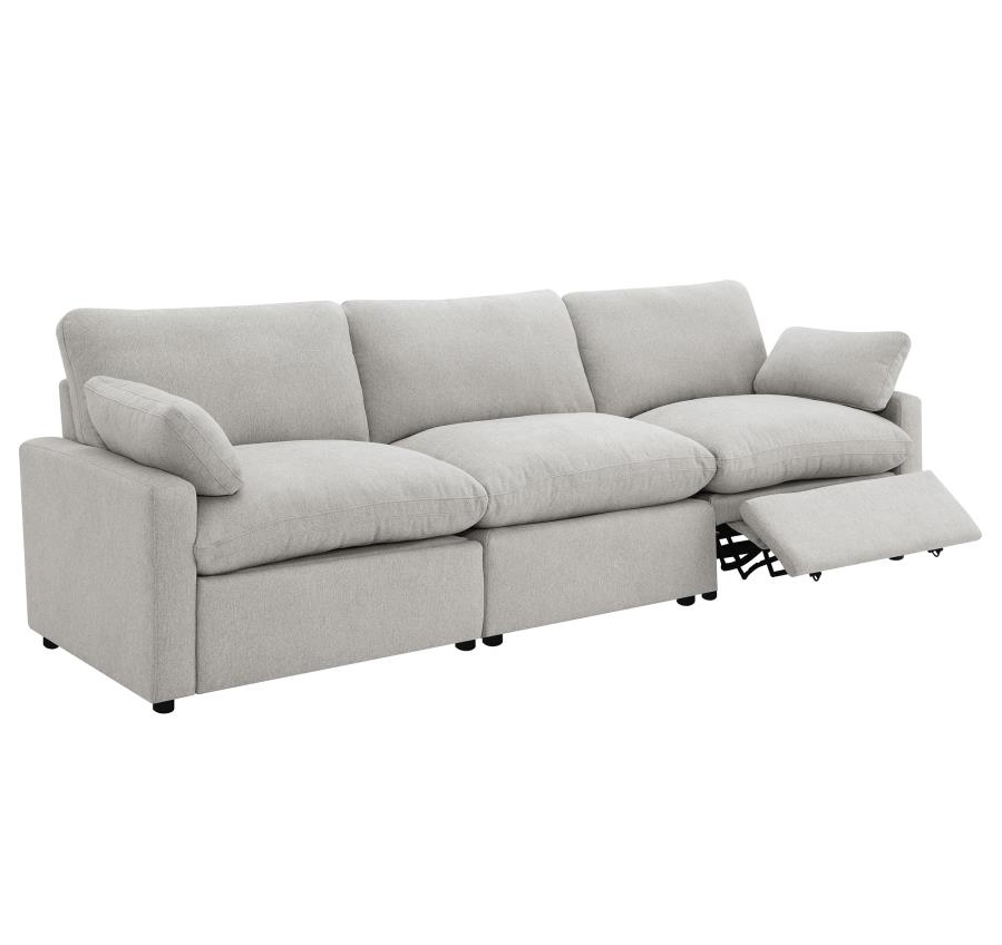 Collins Modern Feather Down Power Sofa, Grey