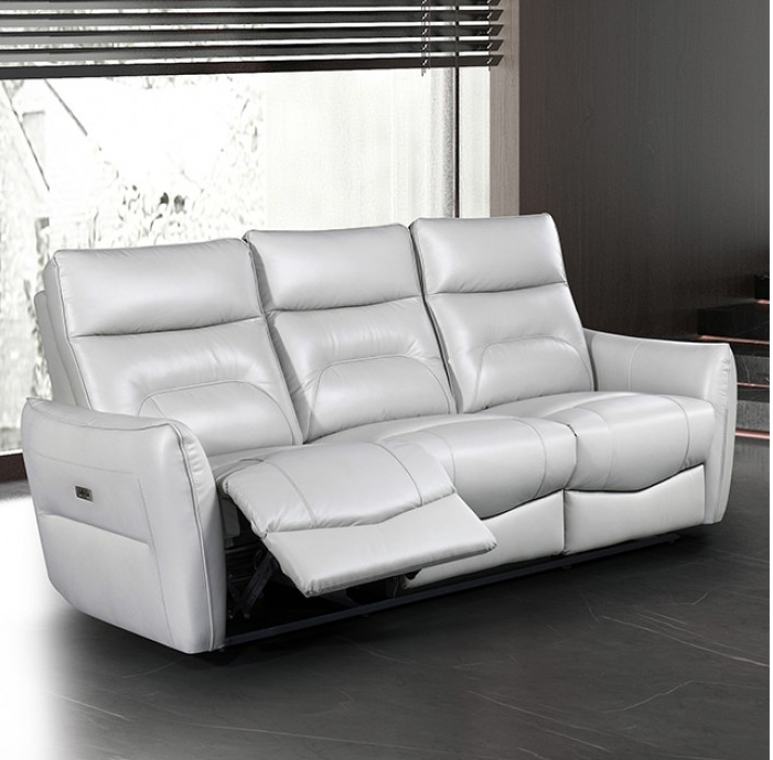 Terentius Contemporary Power Reclining Sofa, Taupe