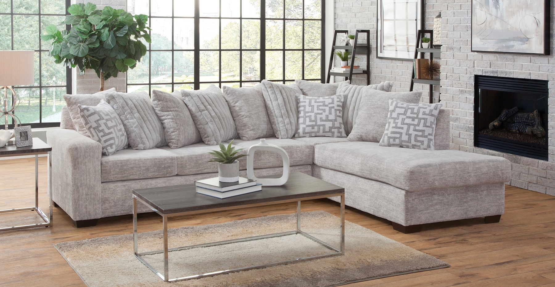 Delta 2865 Galactic Oyster Chaise Sectional