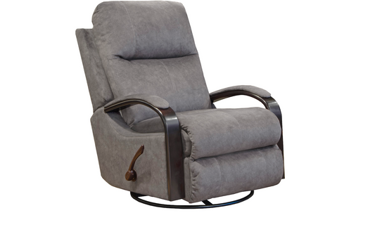 4703 Nile Faux Suede Swivel Arm Chair Recliner