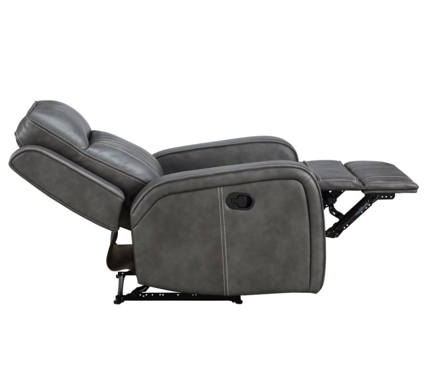 Raelynn Upholstered Track Arm Recliner Grey