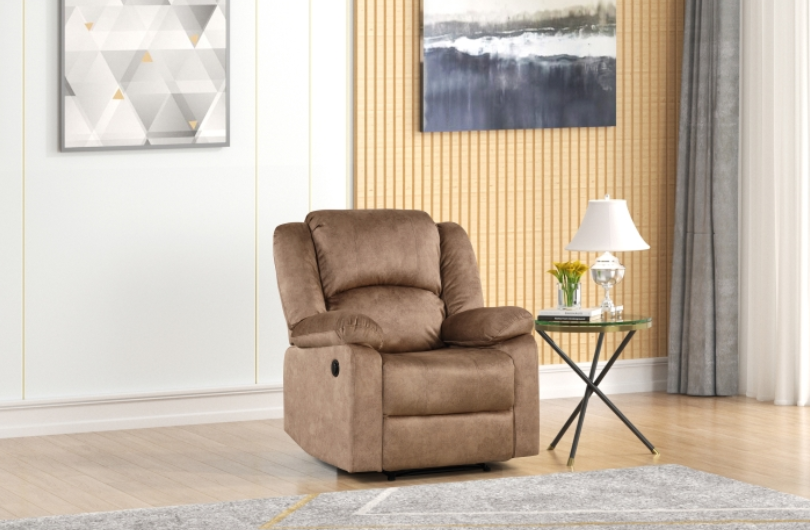 Stanley Coated Microfiber Power Recliner