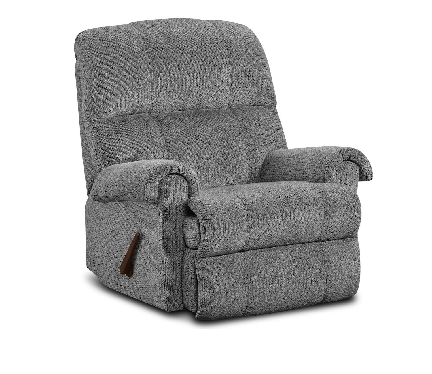 9010 Traditional Upholstered Rolled Arm Recliner