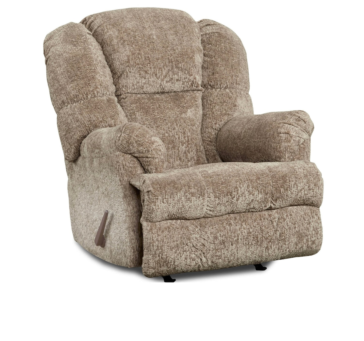 Buxton Manual Chenille Rocker Recliner with Padded Arms