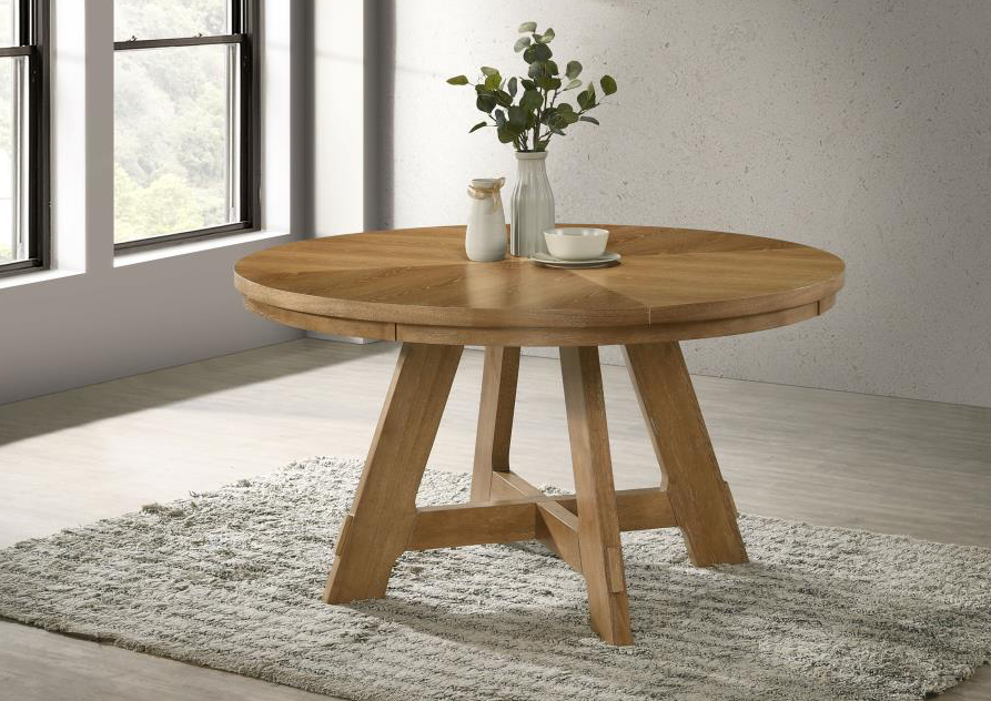 Danvers 5-piece Dining Table Set Brown Oak and Beige