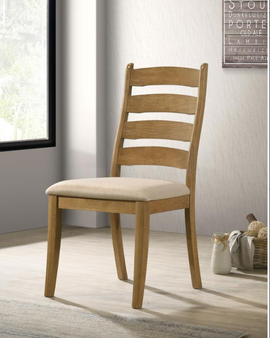 Danvers Wood Dining Side Chair Brown Oak Set of 2