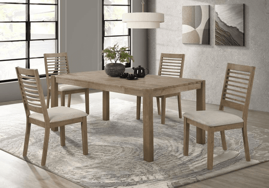 Scottsdale 71-inch 5-Piece Solid Wood Dining Set, Brown Washed