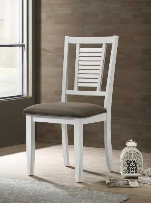 Appleton Wood Dining Side Chair Distressed White Set of 2