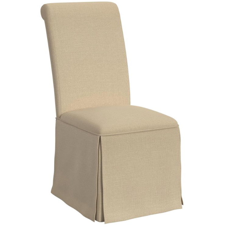 Shawna Upholstered Skirted Dining Chair Khaki Set of 2