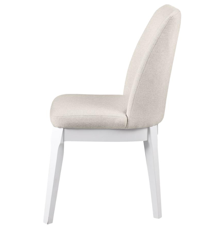 Carissa Upholstered Dining Side Chair Beige Set of 2