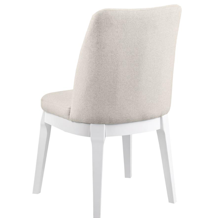 Carissa Upholstered Dining Side Chair Beige Set of 2