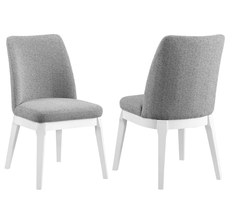 Carissa Upholstered Dining Side Chair Gray Set of 2