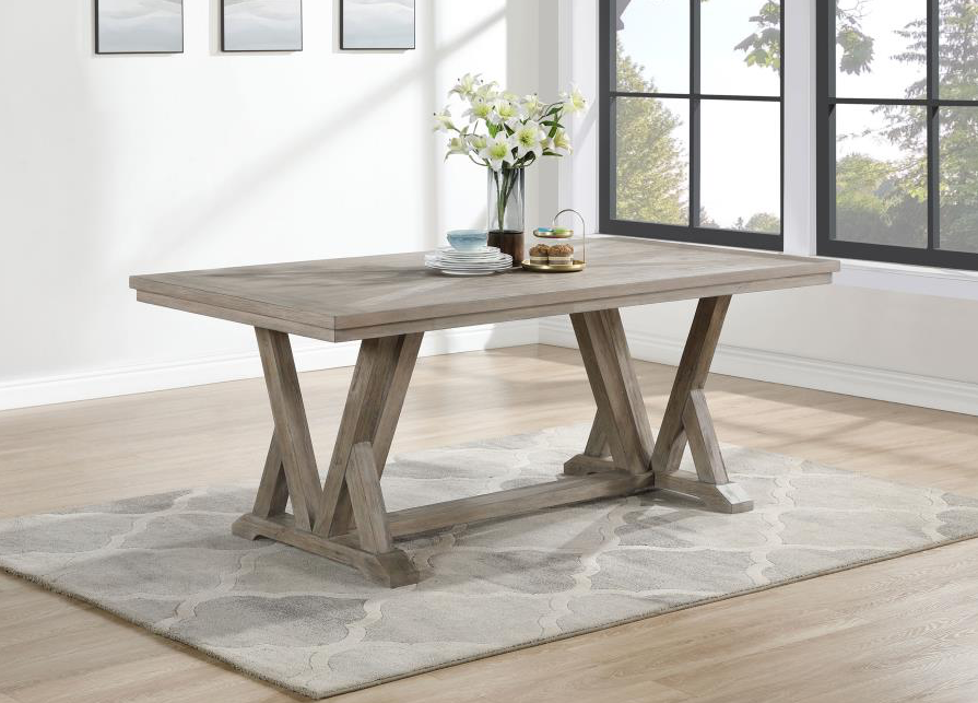 Cornelia Rectangular 82-inch Dining Table Coastal Grey