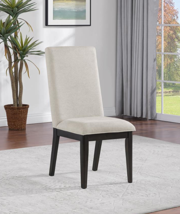 Hathaway Upholstered Dining Side Chair Cream Set of 2