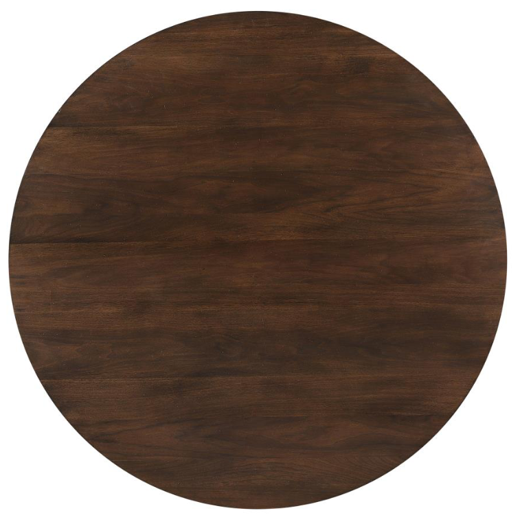 Everton Round 53-inch Wood Dining Table Dark Walnut