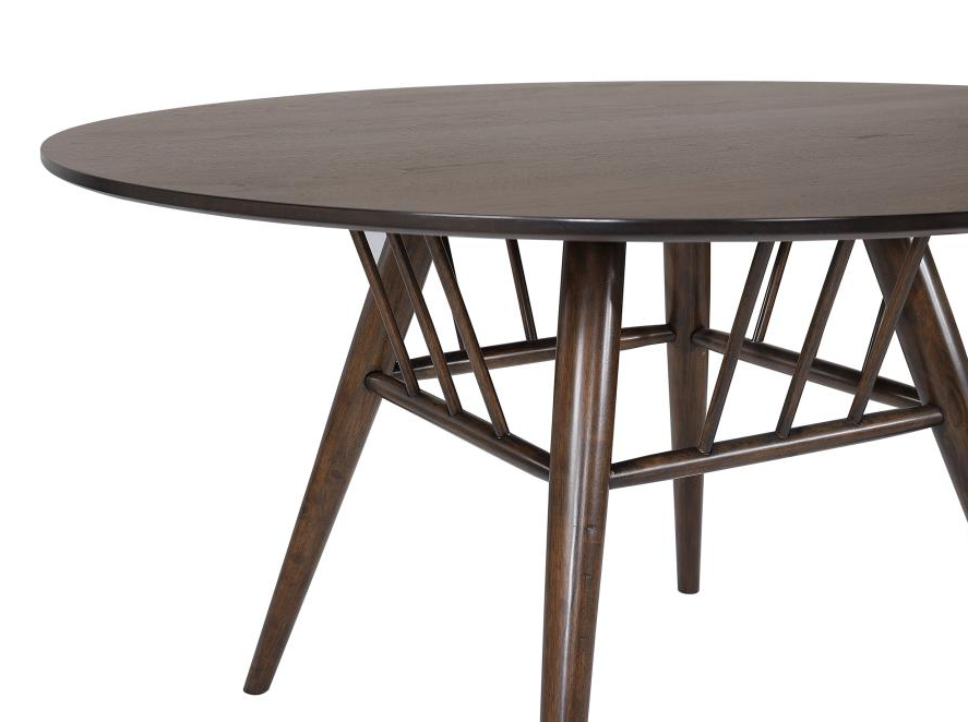 Everton Round 53-inch Wood Dining Table Dark Walnut