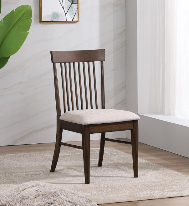 Everton Wood Dining Side Chair Dark Walnut Set of 2