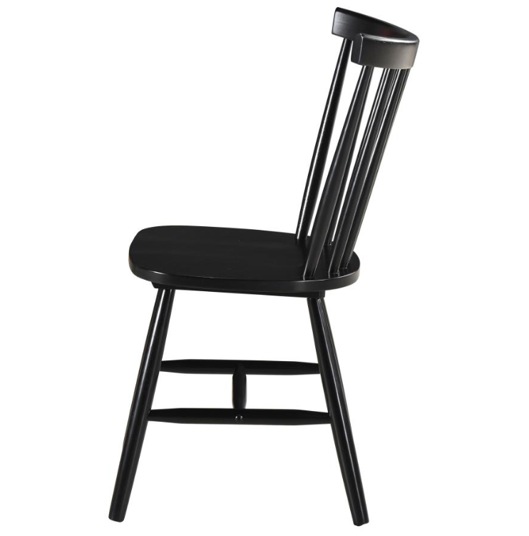 Hollyoak Windsor Wood Dining Side Chair Black Set of 2