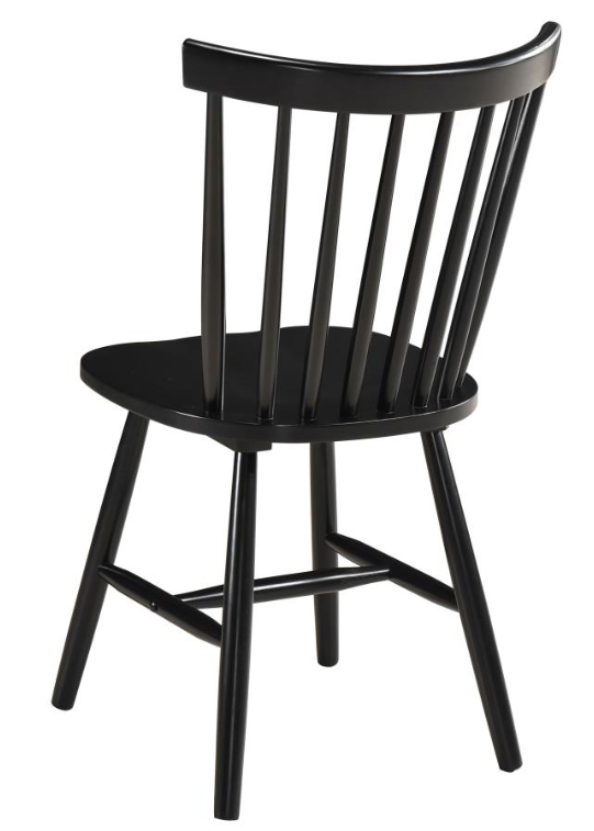 Hollyoak Windsor Wood Dining Side Chair Black Set of 2