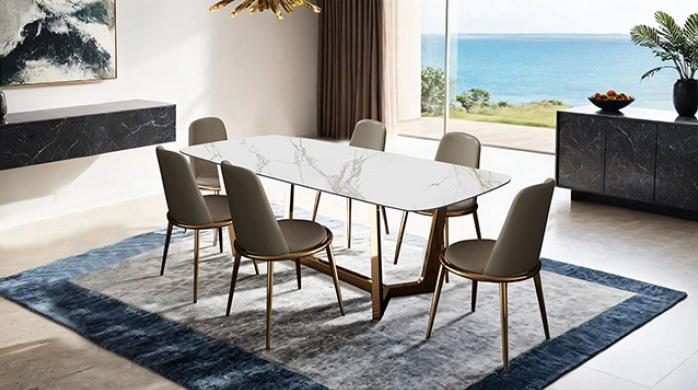 Norelli Contemporary Ceramic Top Dining Table