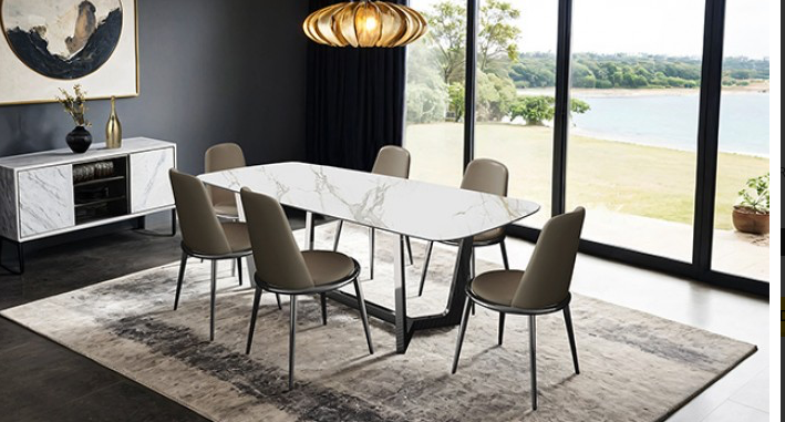 Norelli Contemporary Ceramic Top Dining Table