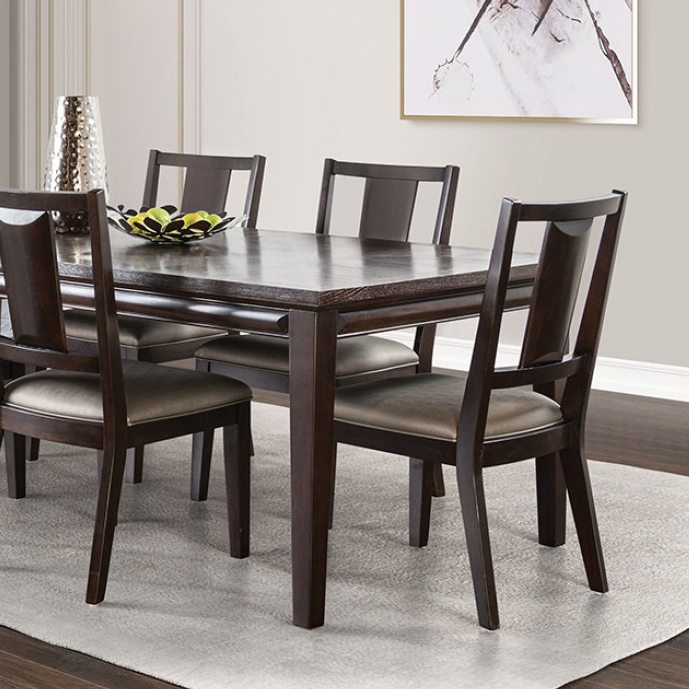 Hinwitz 7PC Transitional Dining Set, Espresso