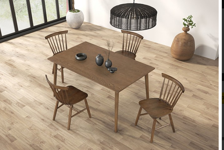 Beale 5PC Mid-Century Modern Dining Set, Walnut