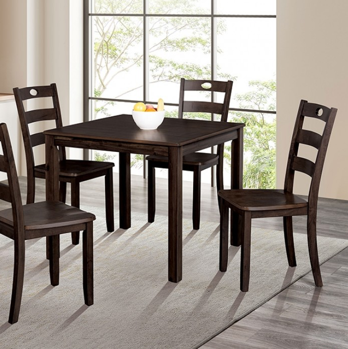 Lubbock Transitional 5PC Solid Wood Dining Set