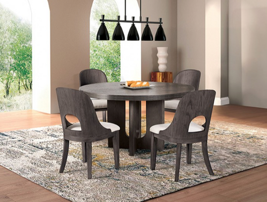 Sterling West Modern 5PC Dining Set, Ash Gray