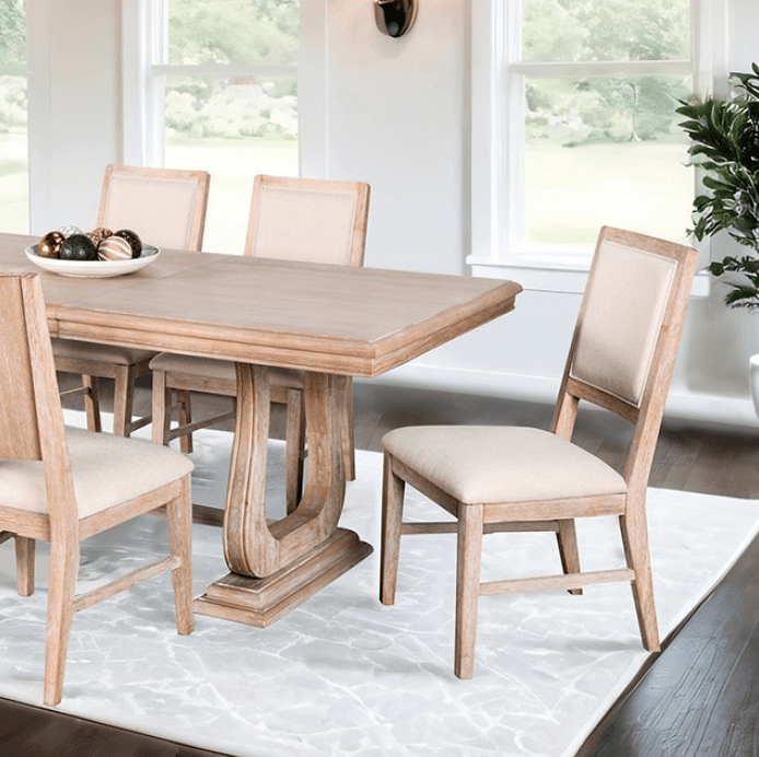 Orbetello Transitional 7PC Dining Set in Distressed Natural