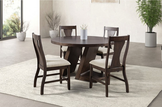 Holsworthy Contemporary 5PC Dining Set, Espresso