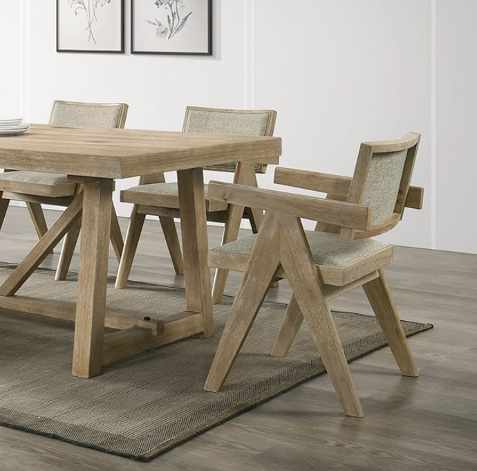 Guisborough 7 Piece Trestle Base Dining Set, Oak