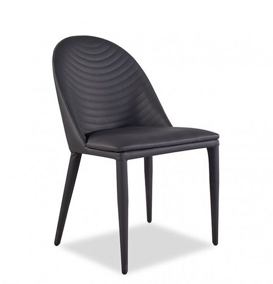 Lenvik Contemporary Arch Design Side Chairs in Black Set of 2